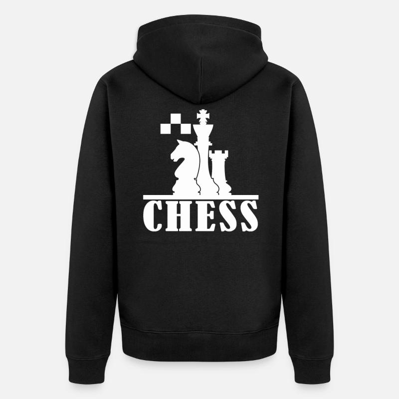 échecs - Veste à capuche bio Premium Unisexe - noir