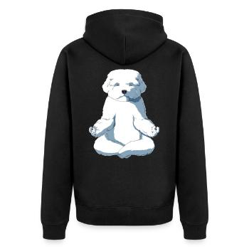 Chien maltais - Veste à capuche bio Premium Unisexe - noir - Dos - Nico (187cm)