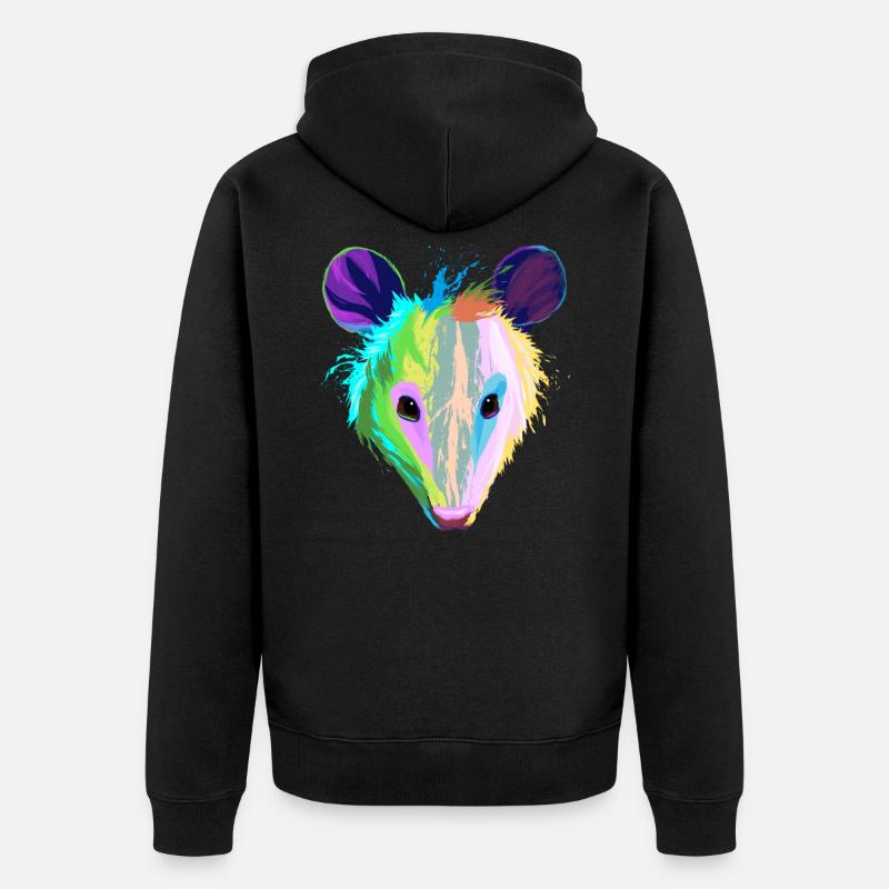 Splash Opossums - Veste à capuche bio Premium Unisexe - noir