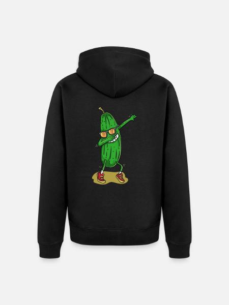 Concombre dansant drôle - Veste à capuche bio Premium Unisexe - noir