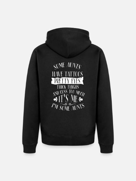 Noen tanter jeg er noen tanter - Premium økologisk unisex-hettejakke - svart
