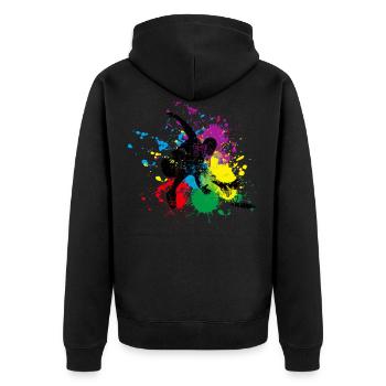 Disc Golf Frisbee - Veste à capuche bio Premium Unisexe - noir - Dos - Nico (187cm)
