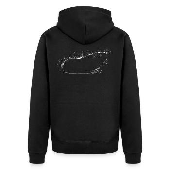 Cobayes - Veste à capuche bio Premium Unisexe - noir - Dos - Nico (187cm)