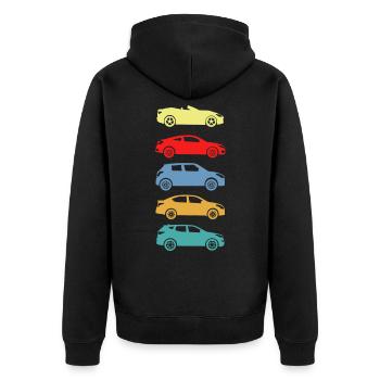 Cars Collection Auto Automobile Lover Gift - Unisex Premium Organic Zip Hoodie - black - Back - Nico (187cm)