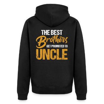 Les meilleurs frères promus au cadeau de l'oncle - Veste à capuche bio Premium Unisexe - noir - Dos - Nico (187cm)