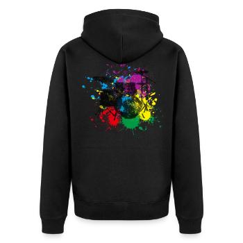 Drums Gift Idea for Drummer - Unisex Premium Organic Zip Hoodie - black - Back - Nico (187cm)