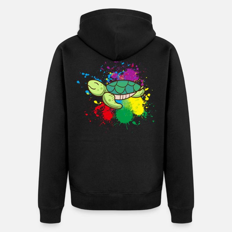 Tortue - Veste à capuche bio Premium Unisexe - noir