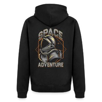Aventure spatiale J'aime ma planète Space Galaxy - Veste à capuche bio Premium Unisexe - noir - Dos - Nico (187cm)