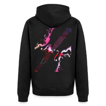 Violoncelle musicien cadeau pour violoncelle joueur - Veste à capuche bio Premium Unisexe - noir - Dos - Nico (187cm)