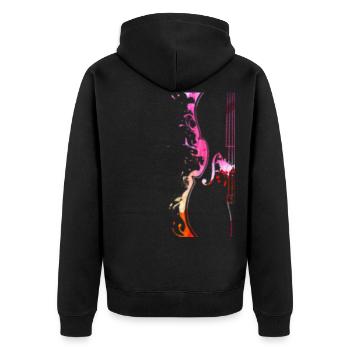 Violoncelle musicien cadeau pour violoncelle joueur - Veste à capuche bio Premium Unisexe - noir - Dos - Nico (187cm)