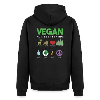 Veganism Vegetable Foodie Veggies Gifts Vegan - Veste à capuche bio Premium Unisexe - noir - Dos - Nico (187cm)