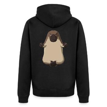 Yoga Schnabeltier - Veste à capuche bio Premium Unisexe - noir - Dos - Nico (187cm)