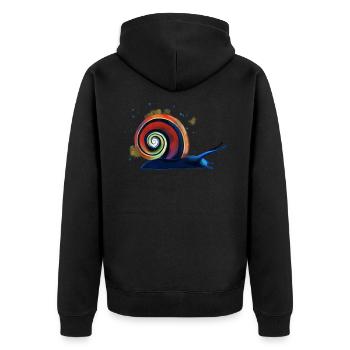 Escargot coloré - Veste à capuche bio Premium Unisexe - noir - Dos - Nico (187cm)