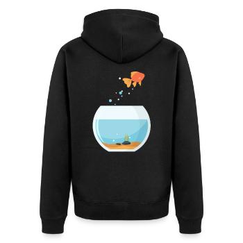 Aquarium aquariophile poisson cadeau marin - Veste à capuche bio Premium Unisexe - noir - Dos - Nico (187cm)