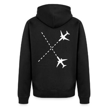 Avion pilote de drone avion cadeau - Veste à capuche bio Premium Unisexe - noir - Dos - Nico (187cm)
