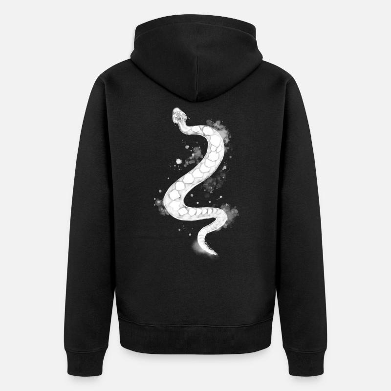 Serpent - Veste à capuche bio Premium Unisexe - noir