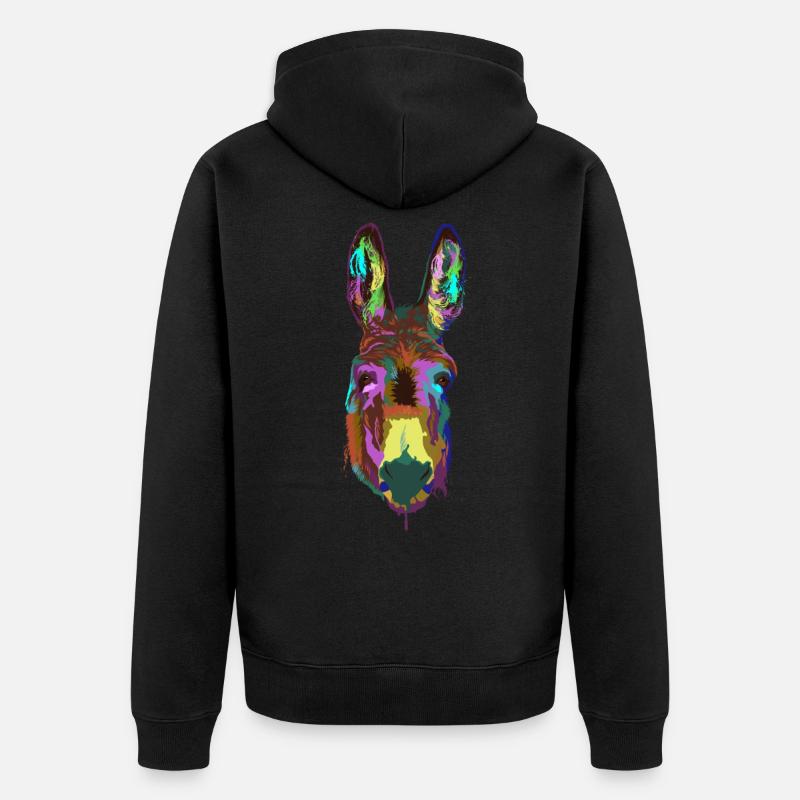 Âne Splash - Veste à capuche bio Premium Unisexe - noir