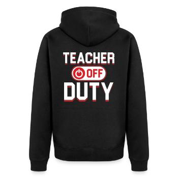 Cadeau d'école d'enseignement hors service - Veste à capuche bio Premium Unisexe - noir - Dos - Nico (187cm)