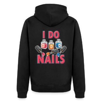 Manucure Manucure Nail Art Cosmétique Esthéticienne - Veste à capuche bio Premium Unisexe - noir - Dos - Nico (187cm)
