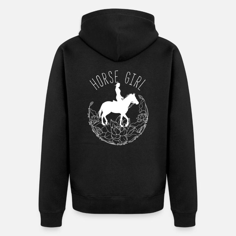 Animaux Équitation Équitation Équestre - Veste à capuche bio Premium Unisexe - noir