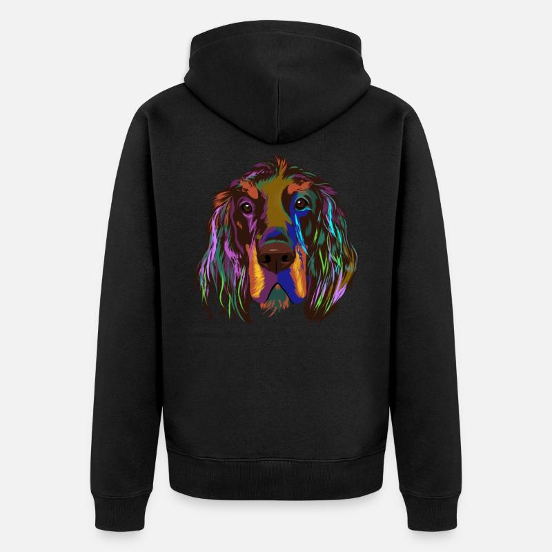 Gordon setter chien - Veste à capuche bio Premium Unisexe - noir