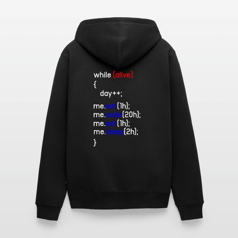 HTML Coding Coder Programmierer Programmierung PC Geschenk Unisex Premium Bio Zip Hoodie