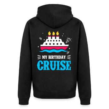 Anniversaire Croisière Croisière Croisière Bateau de croisière Vacances - Veste à capuche bio Premium Unisexe - noir - Dos - Nico (187cm)
