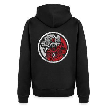Tournevis ingénieur mécanicien Yin Yang Harmony - Veste à capuche bio Premium Unisexe - noir - Dos - Nico (187cm)