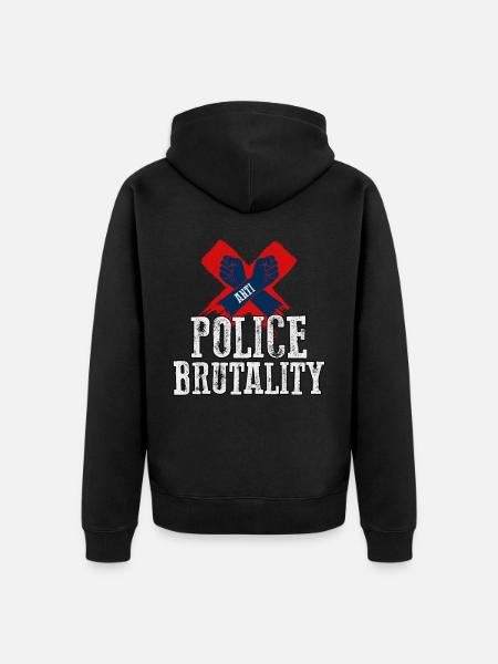 Anti Police Brutality Justice Police Violence Gift - Unisex Premium Organic Zip Hoodie - black