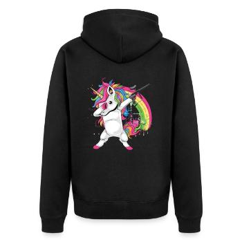 Paintball Licorne Paintball Joueur Paintball - Veste à capuche bio Premium Unisexe - noir - Dos - Nico (187cm)