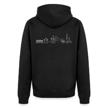 Toits de Hambourg - Veste à capuche bio Premium Unisexe - noir - Dos - Nico (187cm)