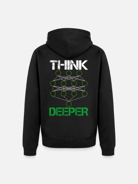 Artificial intelligence think deeper gift - Unisex Premium Organic Zip Hoodie -