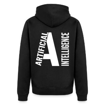Intelligence artificielle - Veste à capuche bio Premium Unisexe - noir - Dos - Nico (187cm)