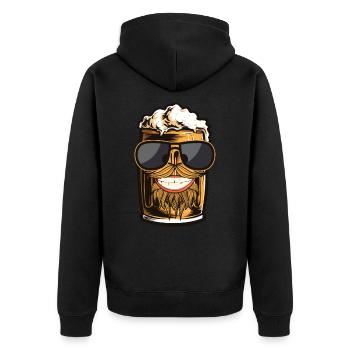 Beer Mug Beard Lunettes de soleil Beer Lover Brewing Gift - Veste à capuche bio Premium Unisexe - noir - Dos - Nico (187cm)