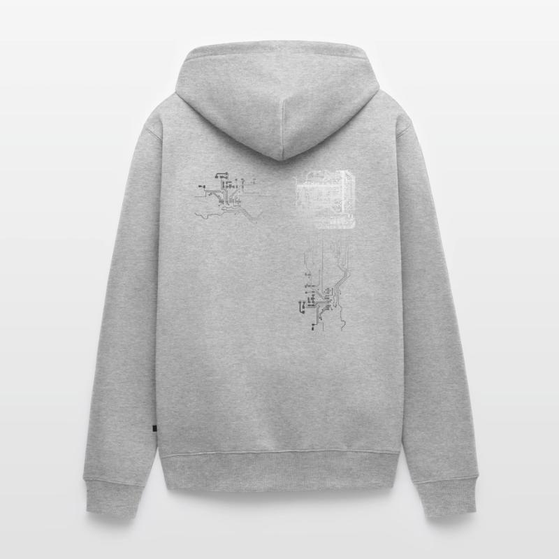 Programmer CPU nerd computer programmer Unisex Premium Organic Zip Hoodie