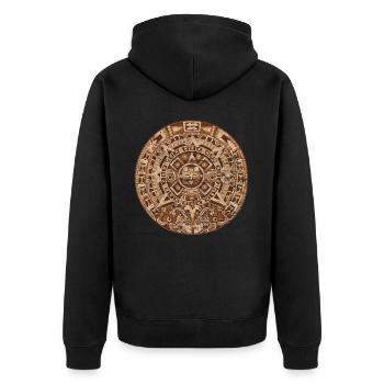 Calendrier Maya Culture Inca Aztec Civilisation - Veste à capuche bio Premium Unisexe - noir - Dos - Nico (187cm)