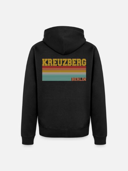 Berlin Kreuzberg - Unisex Premium Bio Zip Hoodie - Schwarz