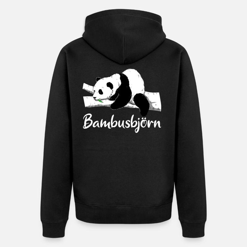 Bmbusbjörn Pandabär Süßer Panda - Unisex Premium Bio Zip Hoodie - Schwarz