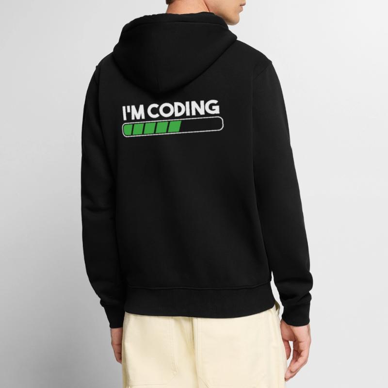 Coding Coder Programming Programmer Entwickler Geschenk Unisex Premium Bio Zip Hoodie