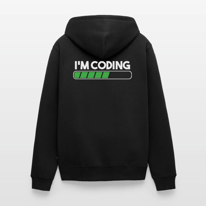 Coding Coder Programming Programmer Entwickler Geschenk Unisex Premium Bio Zip Hoodie