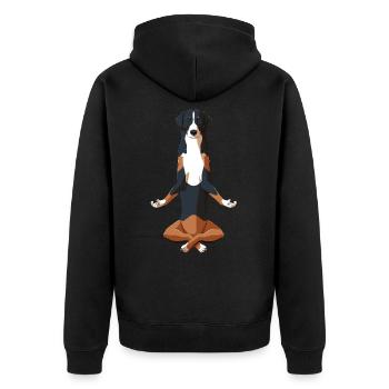 Yoga Appenzeller Sennenhund - Veste à capuche bio Premium Unisexe - noir - Dos - Nico (187cm)