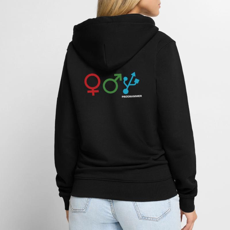 Programming Decipher Codes Computer Technician Unisex Premium Organic Zip Hoodie