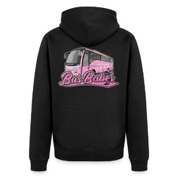 Bus Babes | Cadeau de chauffeur de bus - Veste à capuche bio Premium Unisexe - noir - Dos - Nico (187cm)