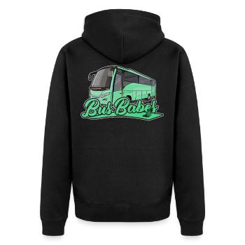 Bus Babes | Cadeau de chauffeur de bus - Veste à capuche bio Premium Unisexe - noir - Dos - Nico (187cm)