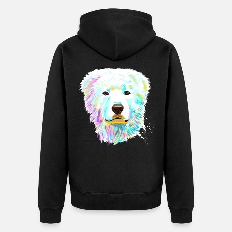 Splash MaremmenAbruzzen Chien berger - Veste à capuche bio Premium Unisexe - noir