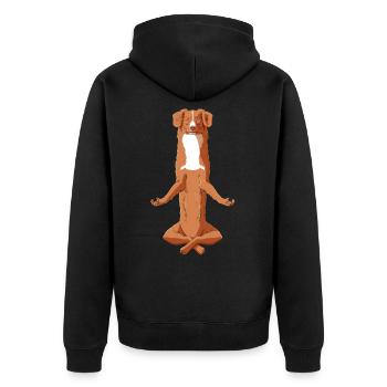 Méditant de la Nouvelle-Écosse Duck Tolling Retriever - Veste à capuche bio Premium Unisexe - noir - Dos - Nico (187cm)