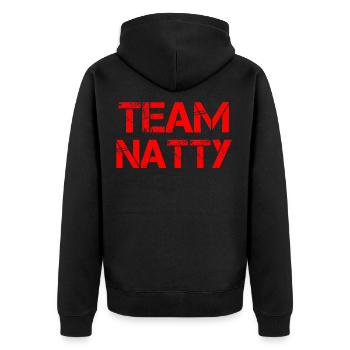 Équipe Natty 2 - Veste à capuche bio Premium Unisexe - noir - Dos - Nico (187cm)
