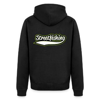 Perche de pêche Anglen Spin Streetfishing - Veste à capuche bio Premium Unisexe - noir - Dos - Nico (187cm)