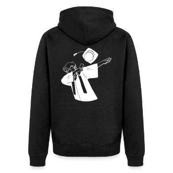 Dabbing doctorat chapeau baccalauréat graduation - Veste à capuche bio Premium Unisexe - noir - Dos - Nico (187cm)