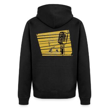 Microphone Microphone Music Singer Singer - Unisex Premium Organic Zip Hoodie - black - Back - Nico (187cm)
